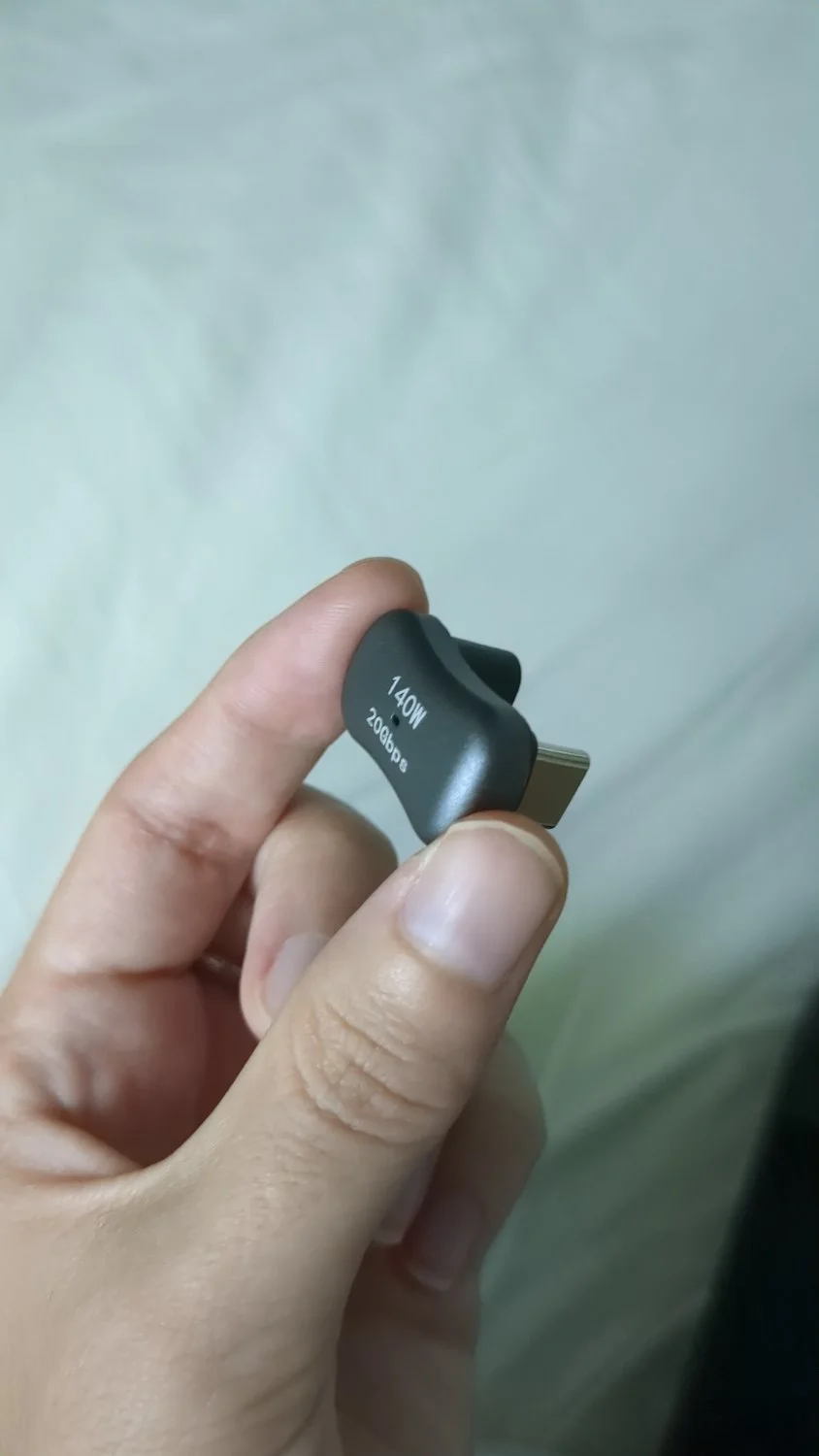 A USB-C male to female adaptor